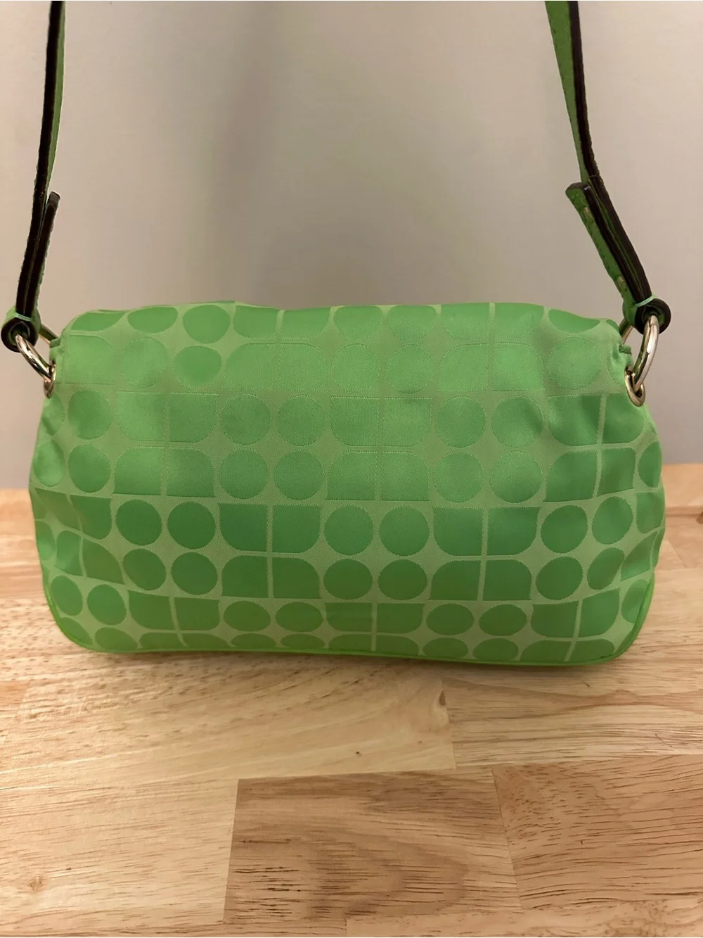 kate spade Lime Green Patterned Shoulder Bag